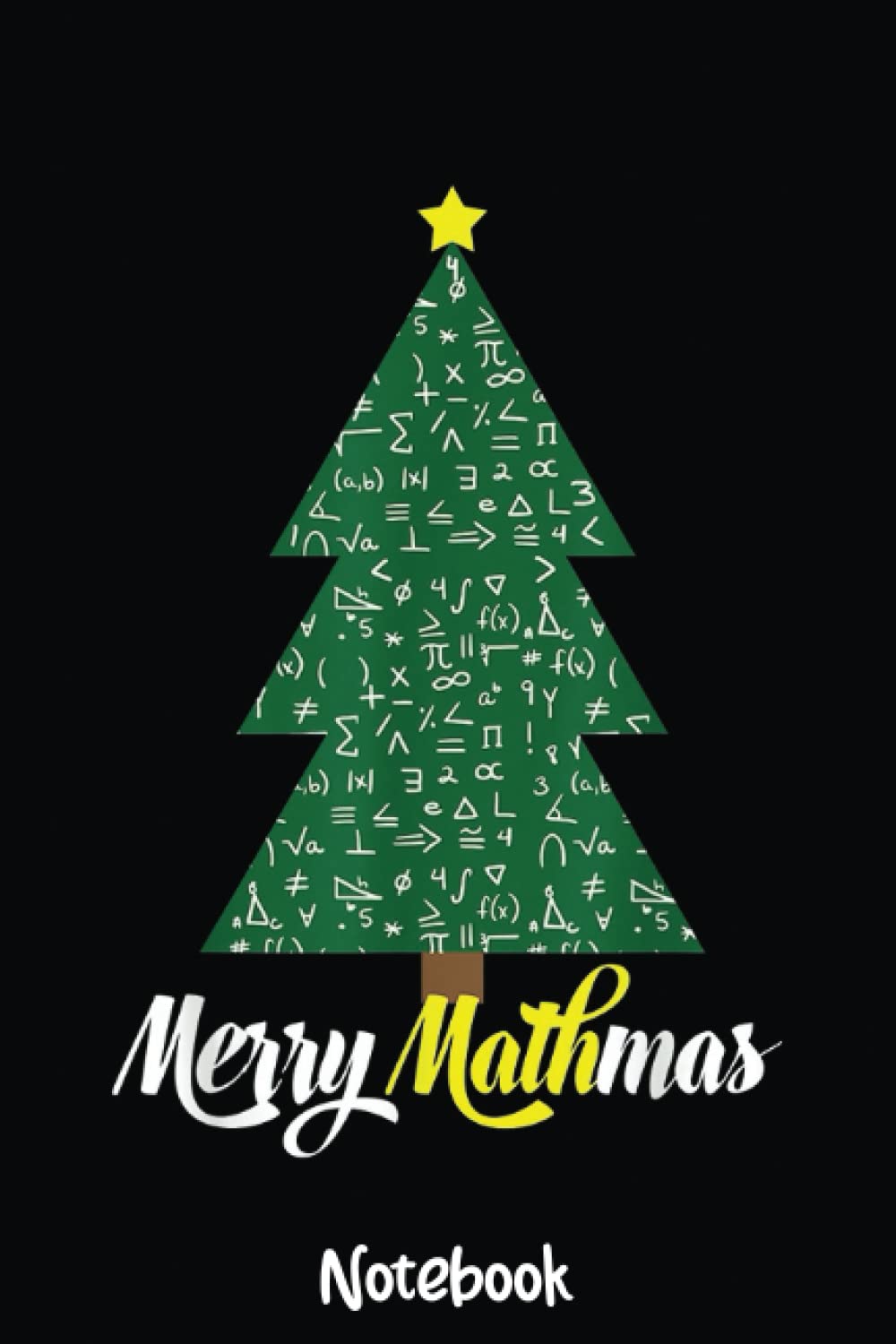Merry Math-mas Algebra Geometry Math Christmas Tree Geek Notebook